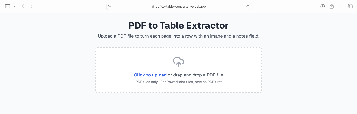 PDF to Table Converter